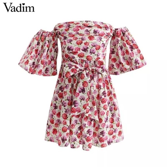 NEW Women's mini Floral Statement summer dress - Picture 5 of 6